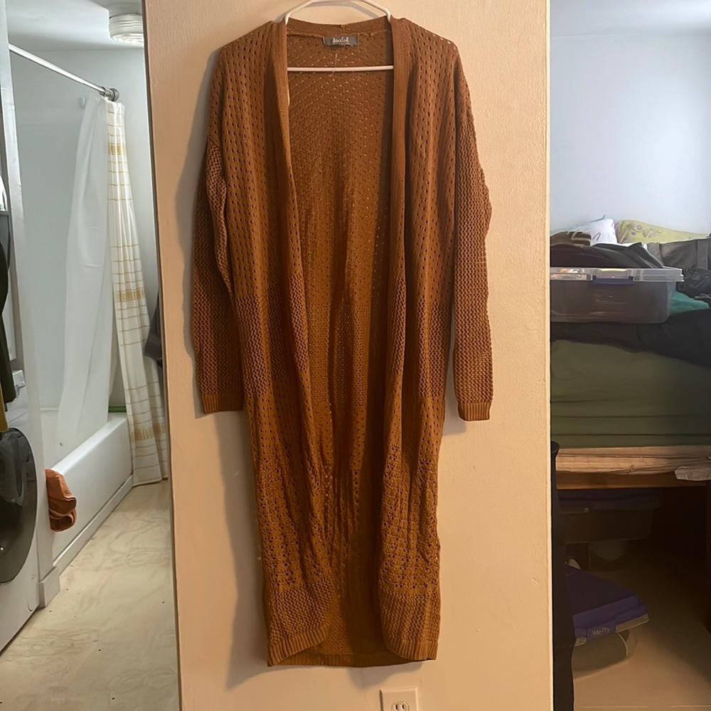 Womens extra small long knit sweater